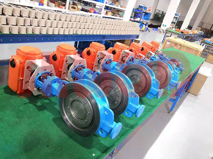 湖南客戶第一批蜜桃福利导航硬密封蝶閥出廠前檢驗